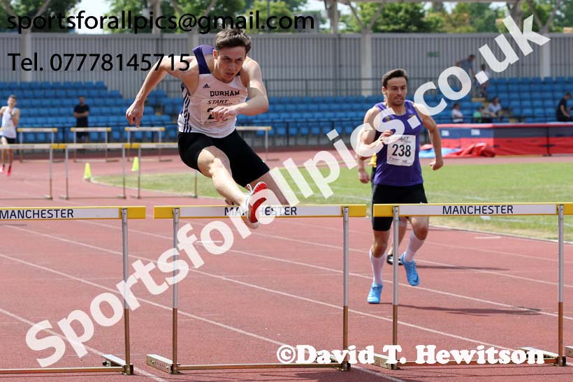 Senior mens 400 metres hurdles, Northern Senior and Under-20s Champs., Sports City, Manchester. Photo: David T. Hewitson/Sports for All Pics